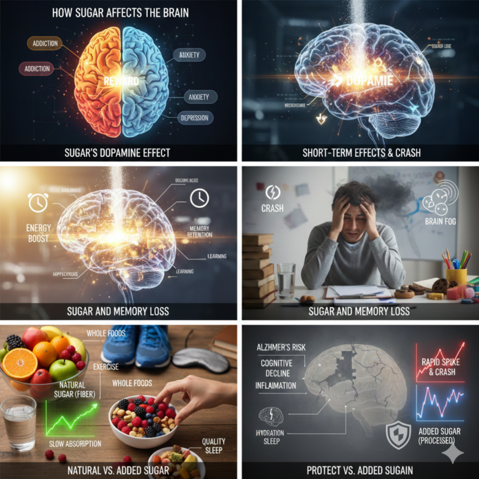 How Sugar Affects the Brain: Dopamine, Addiction, Memory Loss & Mental Health
